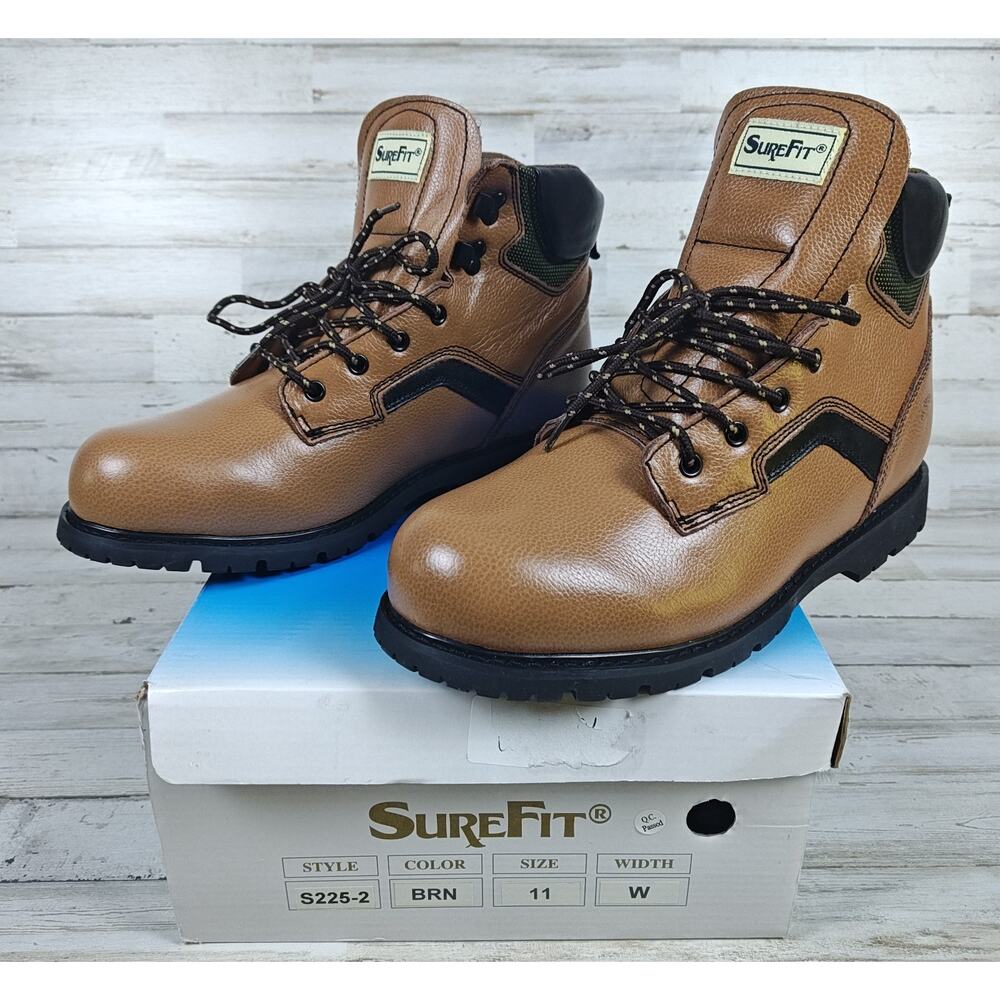 SUREFIT Calgary S225-2 Brown Leather Supportive Work Ankle Boots Men's 11W NIB